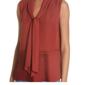 Frame Denim Rust Sleeveless Blouse